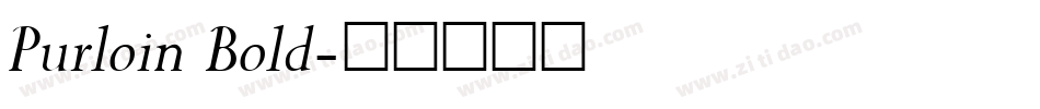 Purloin Bold字体转换